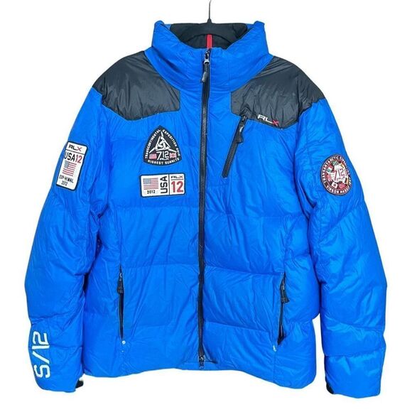Ralph Lauren RLX Transantarctic Expedition Down Puffer Jacket Blue Mens Large